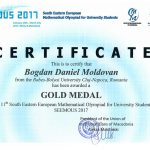 Medalii de aur şi de bronz pentru studenţii Facultăţii de Matematică şi Informatică la Olimpiada Sud-Est Europeană de Matematică pentru Studenţi