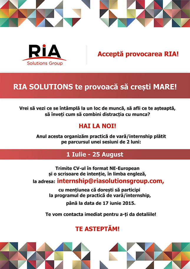RIA Solutions 2015 Internship