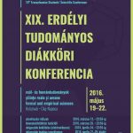 XIX. Erdélyi Tudományos Diákköri Konferencia