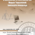 A Matematika és Informatika Kar magyar tagozati tanévnyitó ünnepsége – 2015. szeptember 28.