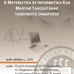 A Matematika és Informatika Kar magyar tagozatának tanévnyitó ünnepsége – 2018. október 1.