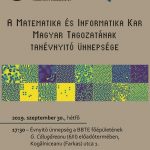 A Matematika és Informatika Kar magyar tagozatának tanévnyitó ünnepsége – 2019. szeptember 30.