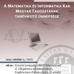 A Matematika és Informatika Kar magyar tagozatának tanévnyitó ünnepsége – 2017. október 2.