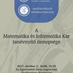 A 2017–2018-as egyetemi tanév ünnepélyes megnyitója a Matematika és Informatika Karon