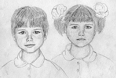 drawing of my siblings